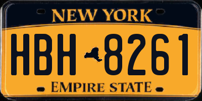 NY license plate HBH8261