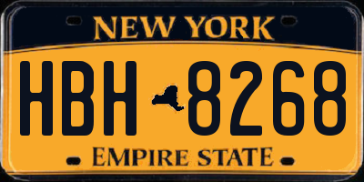 NY license plate HBH8268