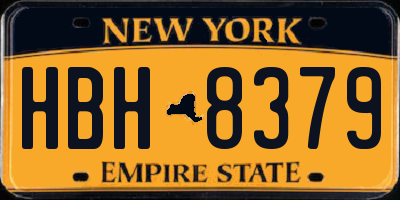 NY license plate HBH8379