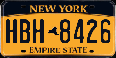 NY license plate HBH8426