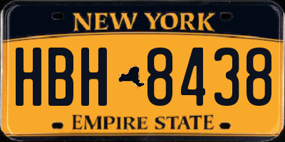 NY license plate HBH8438