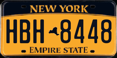 NY license plate HBH8448