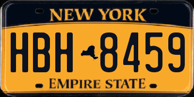 NY license plate HBH8459