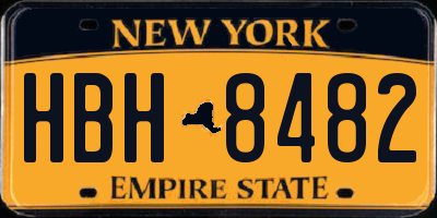 NY license plate HBH8482