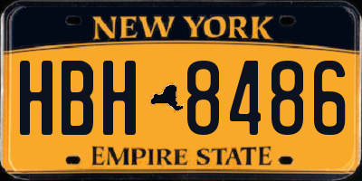 NY license plate HBH8486