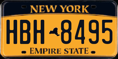 NY license plate HBH8495
