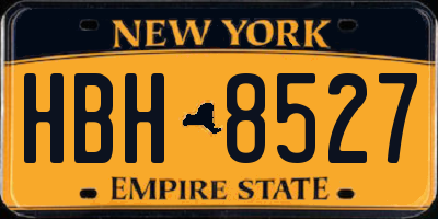 NY license plate HBH8527