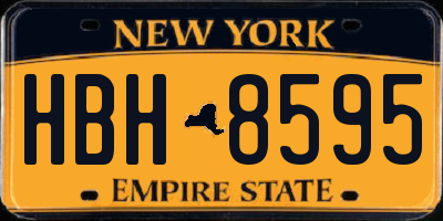 NY license plate HBH8595