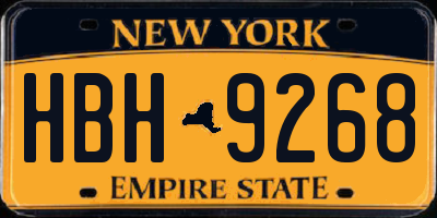 NY license plate HBH9268