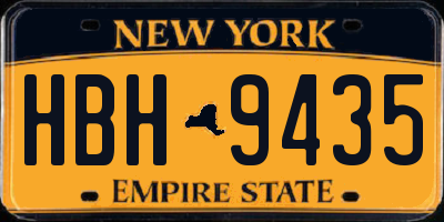NY license plate HBH9435