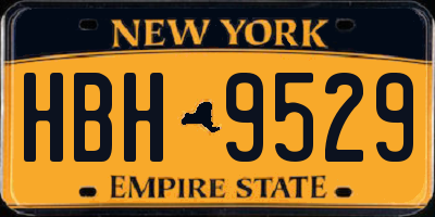 NY license plate HBH9529