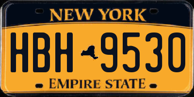 NY license plate HBH9530