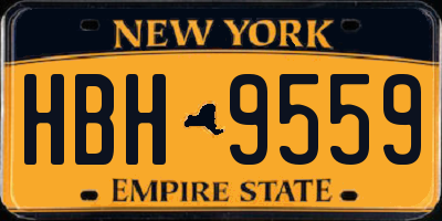 NY license plate HBH9559