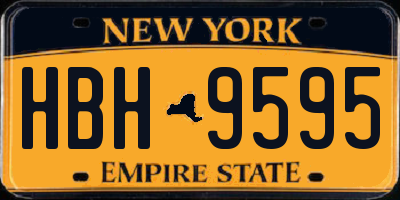 NY license plate HBH9595