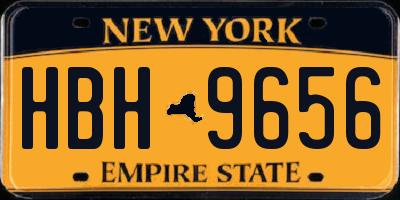 NY license plate HBH9656