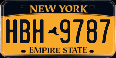 NY license plate HBH9787