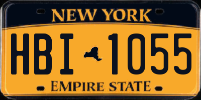 NY license plate HBI1055