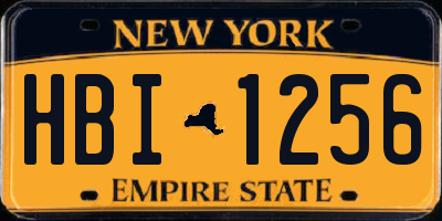 NY license plate HBI1256
