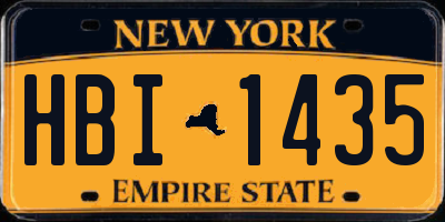 NY license plate HBI1435