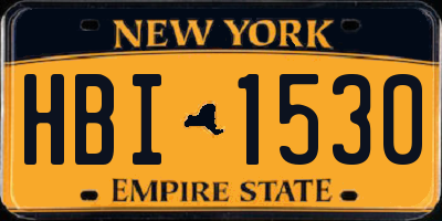 NY license plate HBI1530