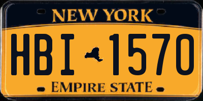NY license plate HBI1570