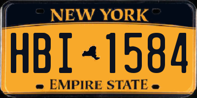 NY license plate HBI1584