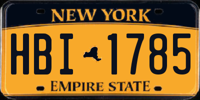 NY license plate HBI1785