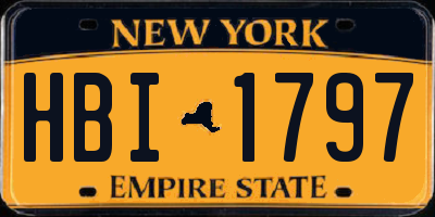 NY license plate HBI1797