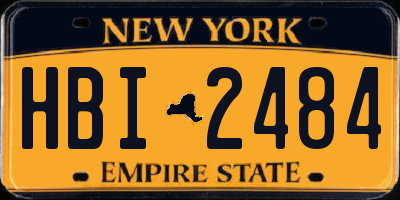 NY license plate HBI2484