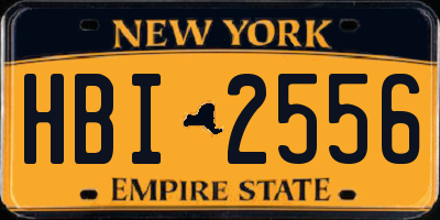 NY license plate HBI2556