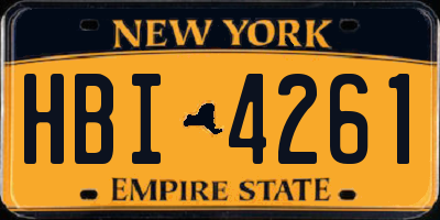 NY license plate HBI4261