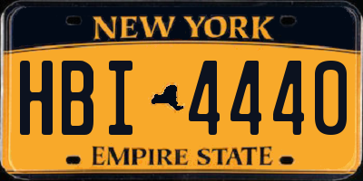 NY license plate HBI4440