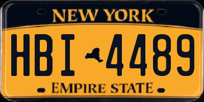 NY license plate HBI4489