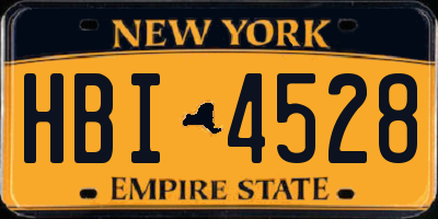 NY license plate HBI4528