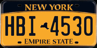 NY license plate HBI4530