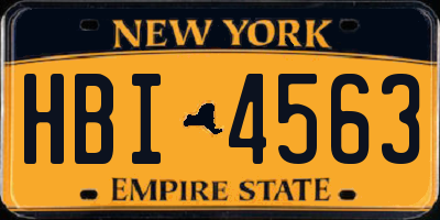 NY license plate HBI4563