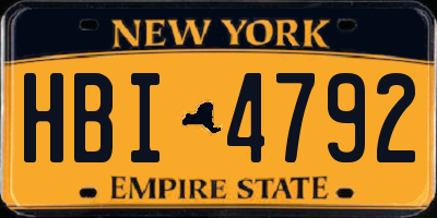 NY license plate HBI4792