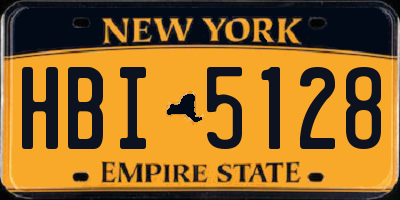 NY license plate HBI5128