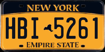 NY license plate HBI5261