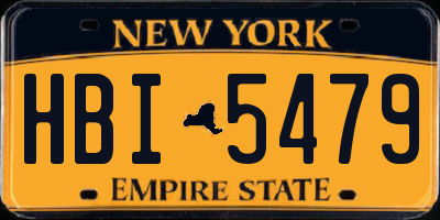 NY license plate HBI5479