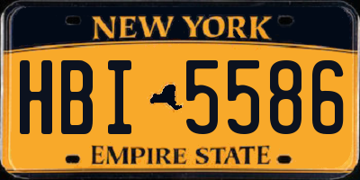 NY license plate HBI5586