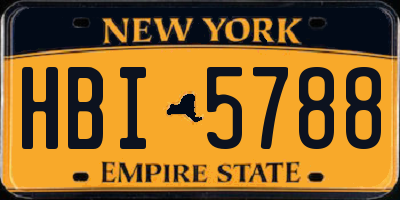 NY license plate HBI5788
