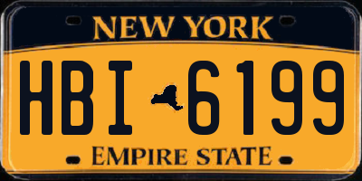 NY license plate HBI6199