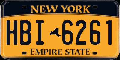 NY license plate HBI6261