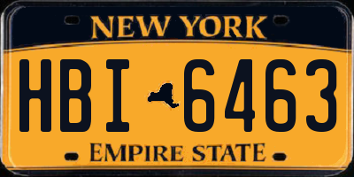 NY license plate HBI6463