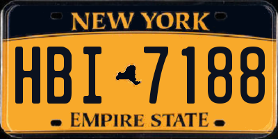 NY license plate HBI7188