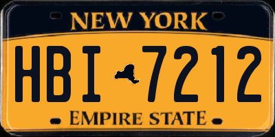 NY license plate HBI7212