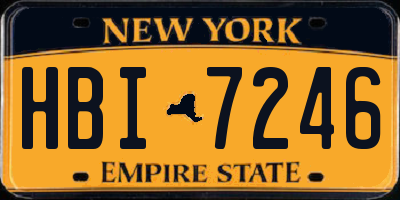 NY license plate HBI7246