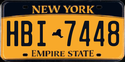 NY license plate HBI7448