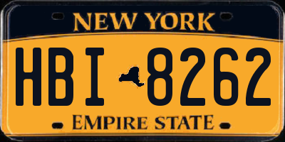 NY license plate HBI8262